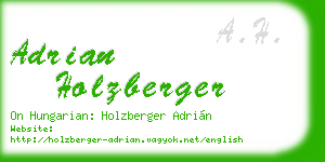 adrian holzberger business card